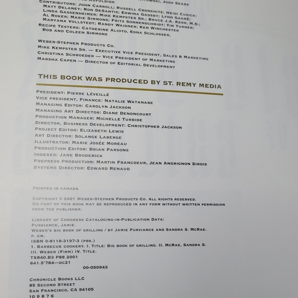 VTG BBQ Cookbook WEBER'S BIG BOOK OF GRILLING 2001 Fwd by Al Roker! - Picture 4 of 7